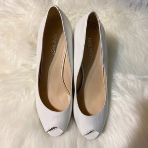 White Peep Toe Heels